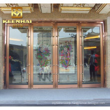 Luxury Commercial Metal Stainless Steel Glass Entry Front Door